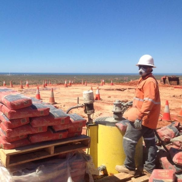 Hired Grout Pump & Mixer Pneumatic Small in the northern regions of Western Australia.