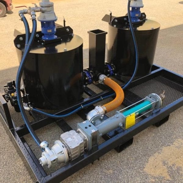 Pneumatic Grout Pump Hire system being prepared for transport Perth