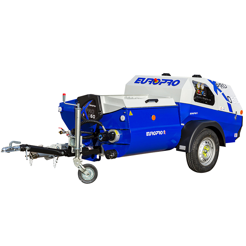 Euromair Compact Pro 60 diesel spraying machine, front three-quarter view with tow bar